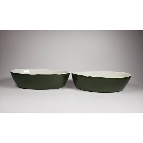Hall 2081 Forest Green Boston Baker Set of 2 Oval Individual Serving Size - Picture 2 of 10